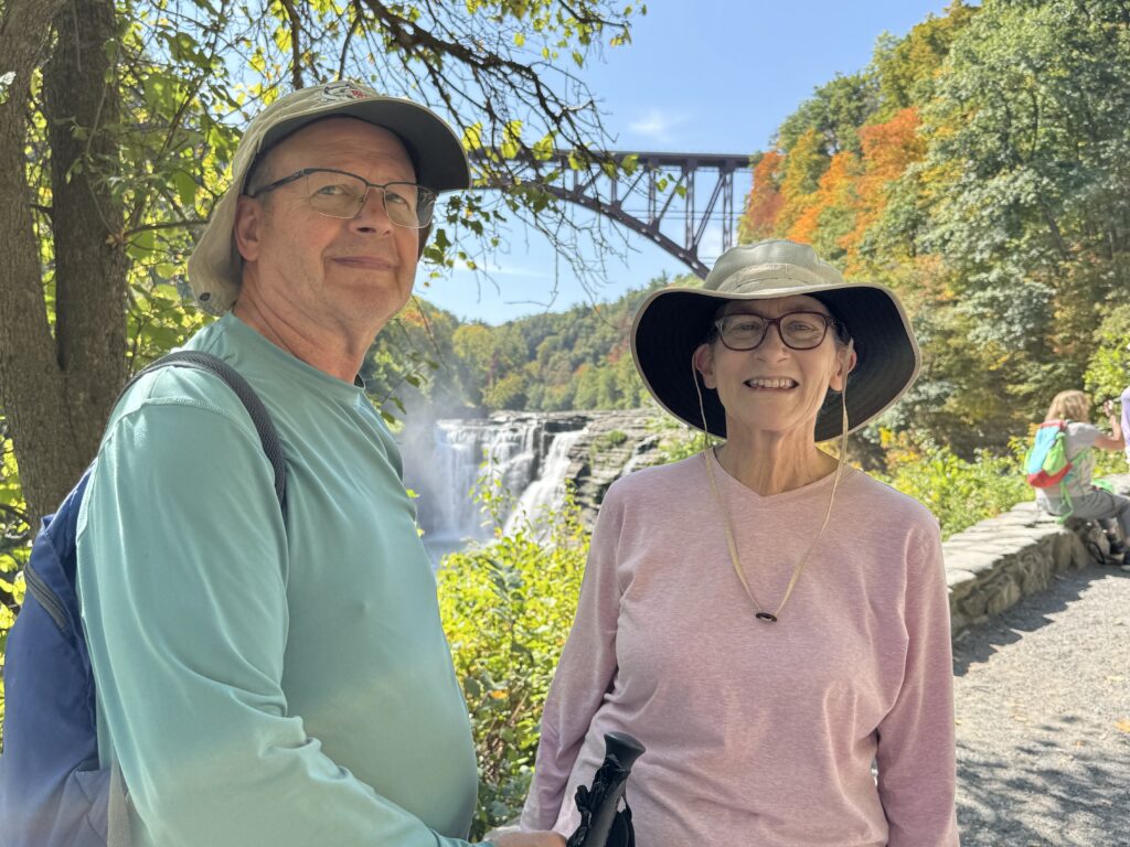 Cindy Vinco and husband hiking